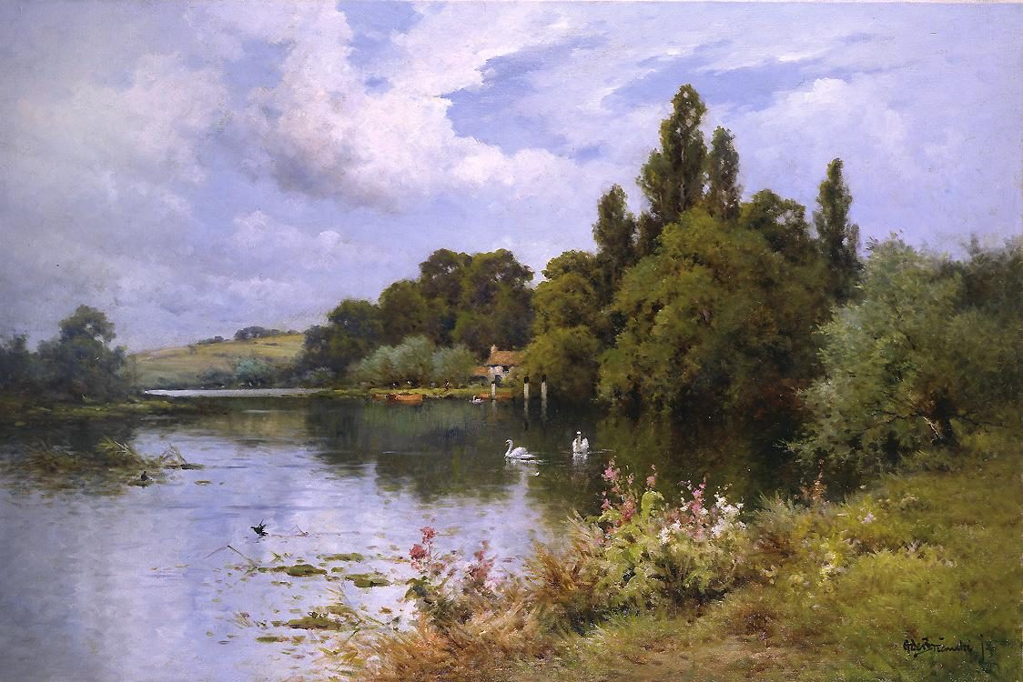 Alfred de Breanski A Reach at the Thames Above Goring